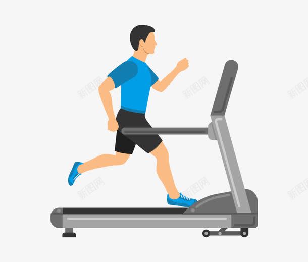 在跑步机上跑步的人物png免抠素材_88icon https://88icon.com 健康素材 背景素材 装饰素材 运动素材