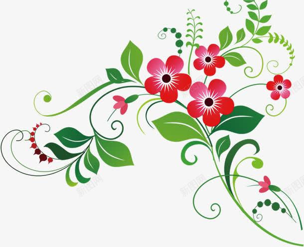 春天手绘红色花朵植物png免抠素材_88icon https://88icon.com 春天 植物 红色 花朵
