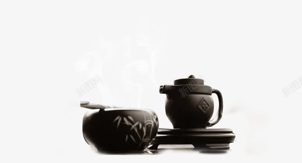 黑色紫砂茶具装饰png免抠素材_88icon https://88icon.com 紫砂 茶具 装饰 设计 黑色