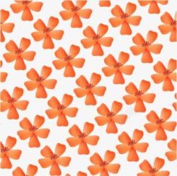 橙色五花瓣花朵图案素材