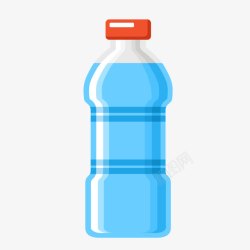 白色饮料瓶蓝色饮料素材