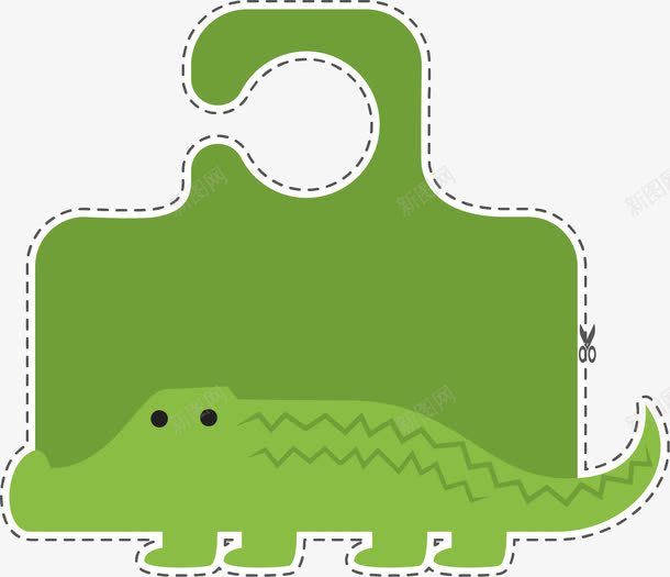 鳄鱼手卡png免抠素材_88icon https://88icon.com 动物 卡通 可爱 绿色
