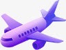 紫色卡通飞机图标素材