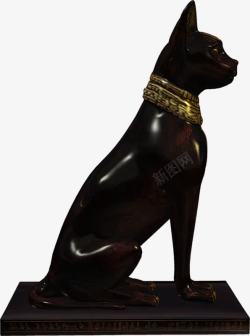 埃及黑猫雕塑素材