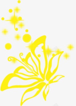 黄色蝴蝶装饰背景素材