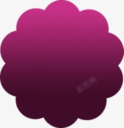 紫色卡通花纹素材