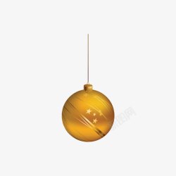 金色圆形圣诞球球素材
