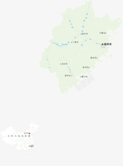 福建地图素材