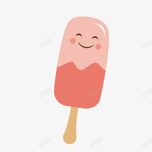 卡通雪糕食物矢量图ai免抠素材_88icon https://88icon.com 冰淇淋 夏天 夏季 粉红色 雪糕 食物设计 矢量图