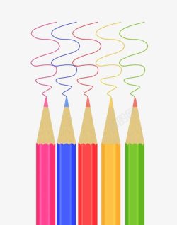 彩色的画画铅笔素材