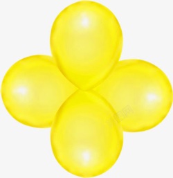 黄色创意海报气球素材