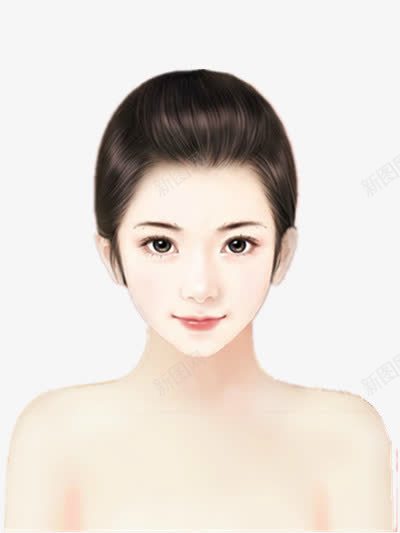 手绘大头贴美女png免抠素材_88icon https://88icon.com 大头贴 手绘 美女