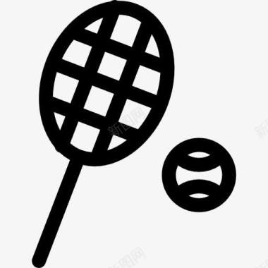 网球网球拍和球图标图标