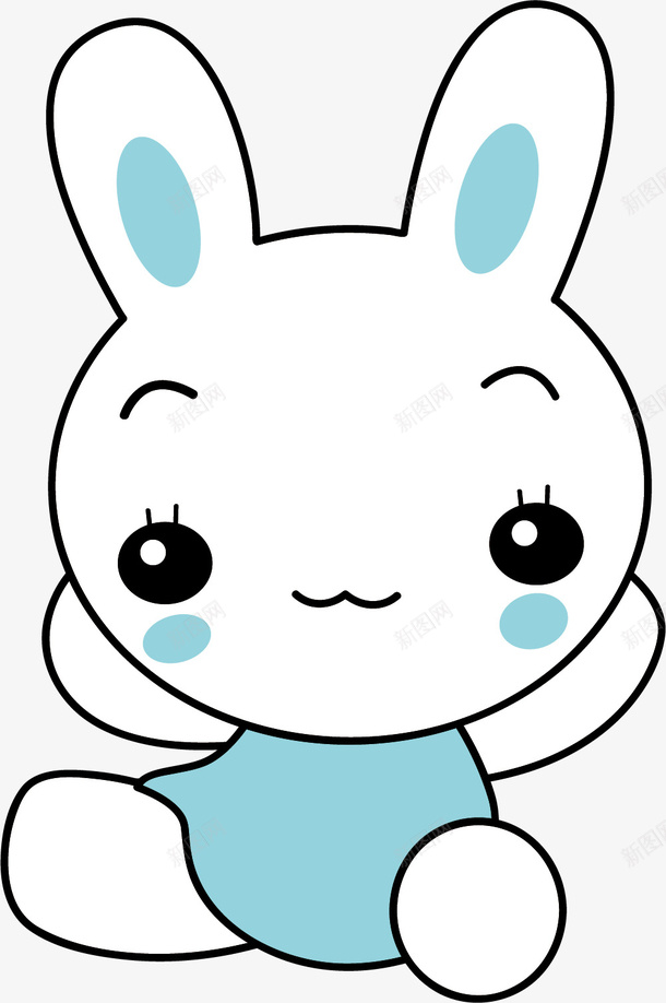 可爱的小兔子矢量图ai免抠素材_88icon https://88icon.com 动物 卡通手绘 可爱 宠物 小兔子 水彩 矢量图
