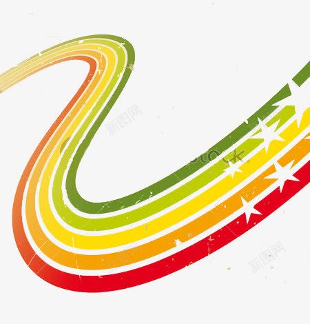 彩虹星星透明背景png免抠素材_88icon https://88icon.com 多条 彩虹 星星 渐变