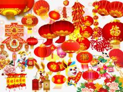 中国风红色春节灯笼素材