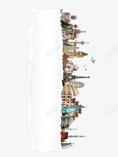 旅游标签png免抠素材_88icon https://88icon.com 东方明珠 城市建筑 城市标志 艾菲尔铁塔