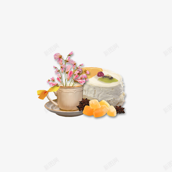 美味蛋糕下午茶png免抠素材_88icon https://88icon.com 美味 蛋糕 装饰素材 鲜花