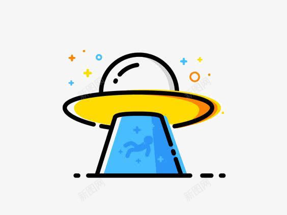 卡通飞碟png免抠素材_88icon https://88icon.com 创意 外星人 扁平化 设计感 飞碟