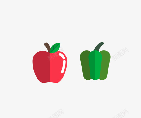 平安夜苹果包装苹果青椒图标图标