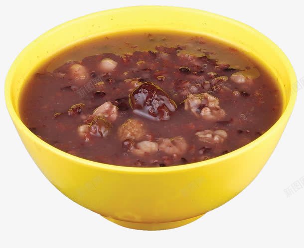 糯米八宝饭png免抠素材_88icon https://88icon.com 八宝粥 八宝饭 糯米粥 黄碗 黑糯米