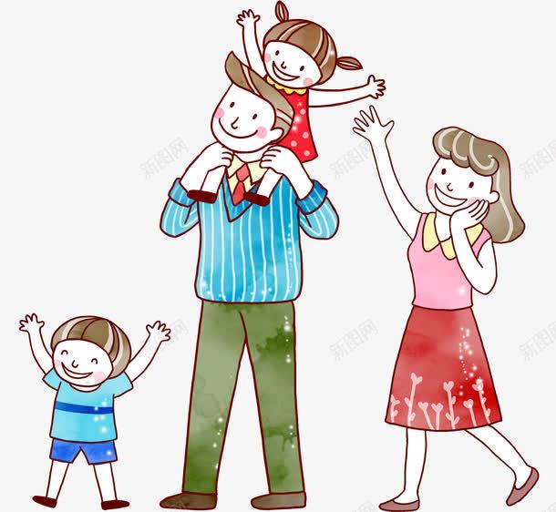 卡通一家人png免抠素材_88icon https://88icon.com 一家人 卡通一家人 女儿与儿子 父母