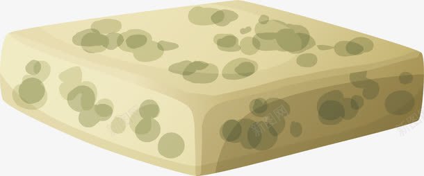 切糕png免抠素材_88icon https://88icon.com 光影 切糕 手绘 白色 立体 绿色斑纹 边缘