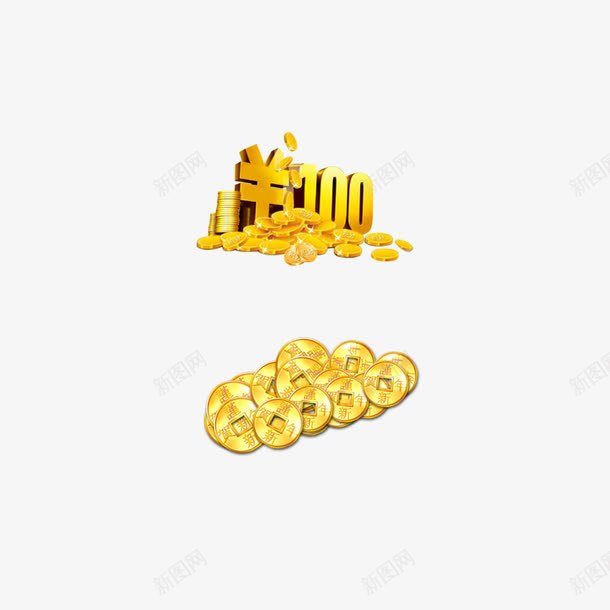 金色金币png免抠素材_88icon https://88icon.com 免费PNG 游戏币 金币 钱