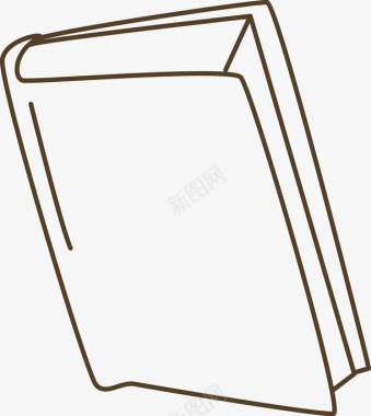 手绘教育素材简易书本图标图标