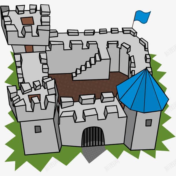 卡通城堡png免抠素材_88icon https://88icon.com 卡通 城堡 建筑 漫画 童话