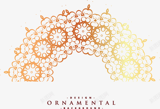 手绘金色花纹装饰矢量图ai免抠素材_88icon https://88icon.com 图案 手绘 花纹 装饰 金色 矢量图