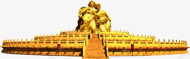 金色雕像台阶装饰图案png免抠素材_88icon https://88icon.com 台阶 海报 特大好消息 装饰 雕像