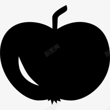 苹果黑形状图标图标