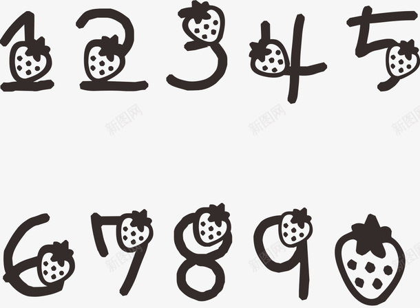 草莓字体数字png免抠素材_88icon https://88icon.com 字体 数字 草莓 设计