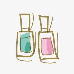 手绘指甲油素材