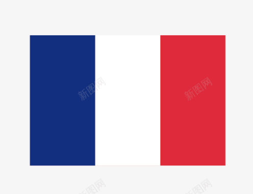 法国国旗条纹型图标图标