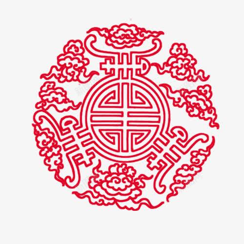 中国风红色剪纸装饰png免抠素材_88icon https://88icon.com 中国风 剪纸 红色 装饰