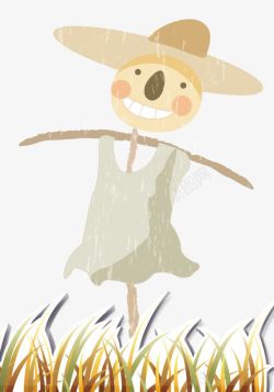 可爱的稻草人素材