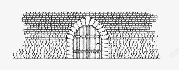 手绘黑色石墙拱门png免抠素材_88icon https://88icon.com 建筑门窗 手绘 手绘拱门 拱门 石墙 线条 黑色手绘