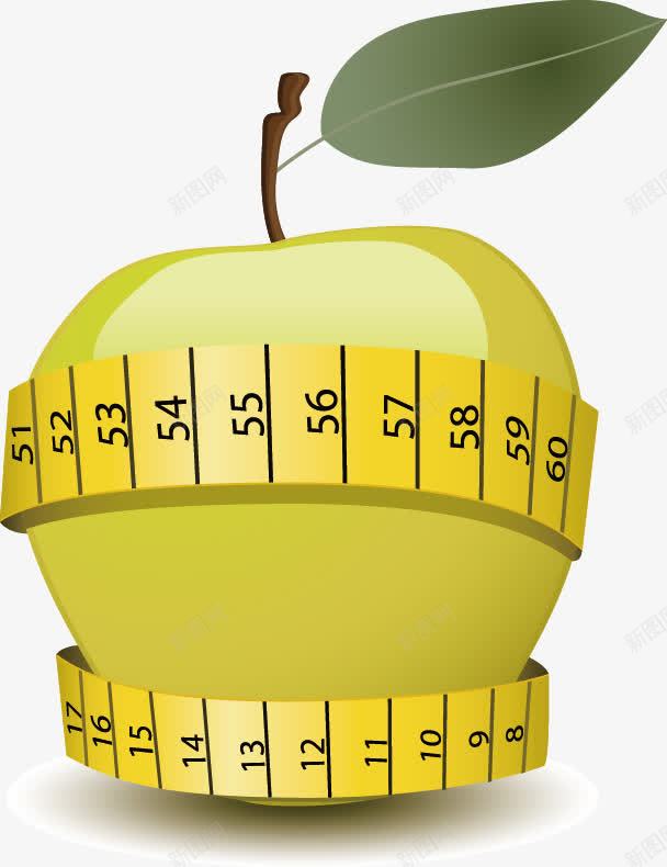 黄色卷尺苹果png免抠素材_88icon https://88icon.com 卷尺 苹果 装饰图案 黄色图案