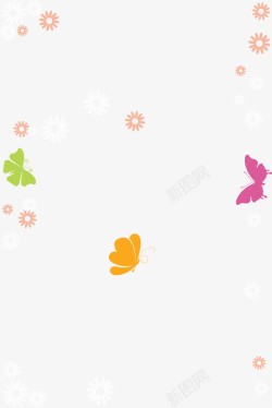 蝴蝶小花片素材