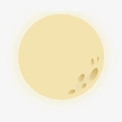 月亮黄色月球透明素材