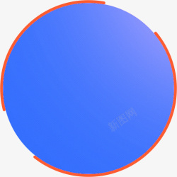 蓝色清新圆圈边框纹理素材