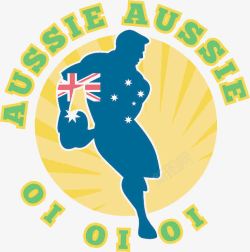 跑步运动员的澳洲国旗素材