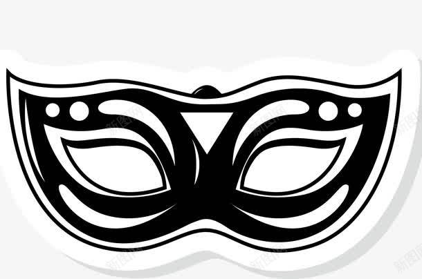 黑色3D立体舞会面具png免抠素材_88icon https://88icon.com 3D面具 假面舞会面具 假面面具 矢量面具 立体面具 面具 黑色