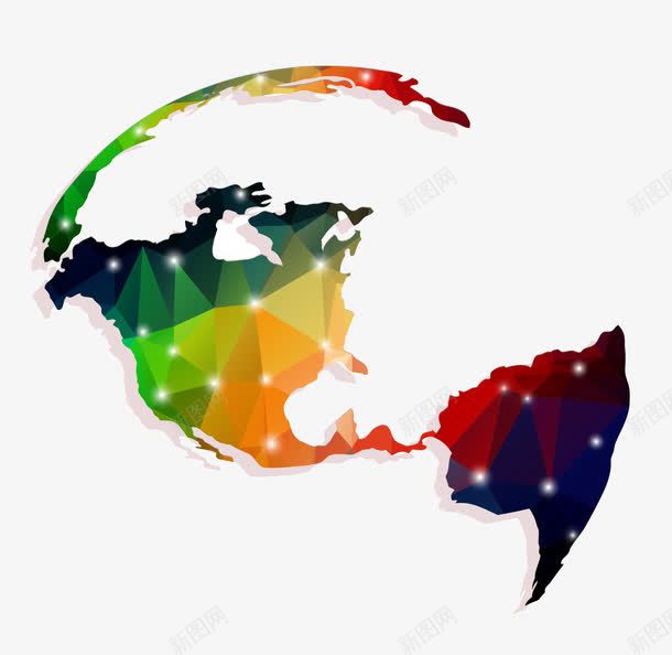 彩色世界地图png免抠素材_88icon https://88icon.com 世界地图 地球 彩色