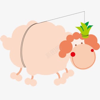 粉色小羊png免抠素材_88icon https://88icon.com 儿童插画 卡通 小羊 粉色