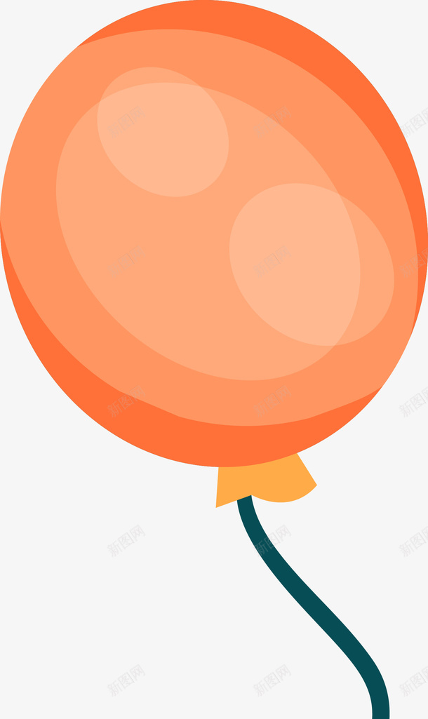橙色卡通气球装饰图案png免抠素材_88icon https://88icon.com 免抠PNG 卡通 橙色 气球 装饰图案