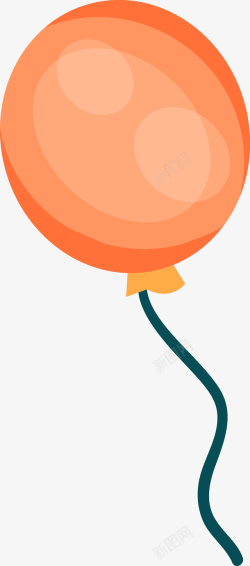 橙色卡通气球装饰图案素材