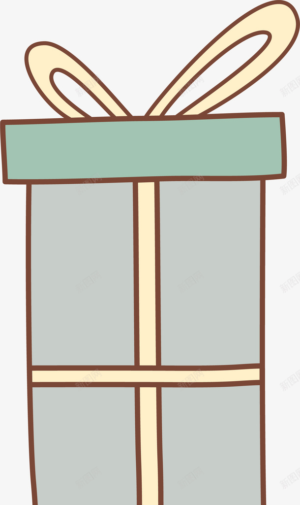 卡通蓝色礼物盒png免抠素材_88icon https://88icon.com 儿童 卡通可爱 插画 矢量图案 礼物盒 蓝色 送礼